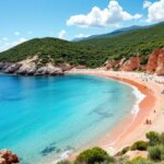 Découvrez la plage rouge de Rondinara en Corse